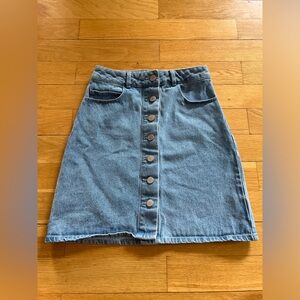 Twik Denim Button Down Mini Skirt by Simons | Size XS